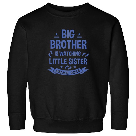 The big brother takes care of the little sister in Sweatshirts