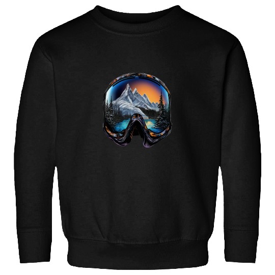 Skiing Ski Googles Mountains Alps Skier Sweatshirts