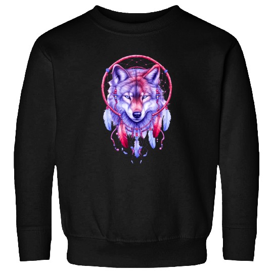 Whimsical Wilderness Wolf Sweatshirts