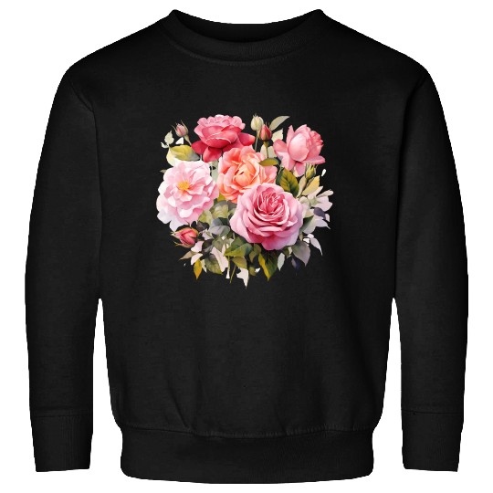 Nature's Artistic Elegance English Rose Tapestry Sweatshirts