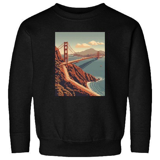Golden Gate Bridge California Sweatshirts, Golden Gate