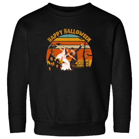 Happy Halloween. Spooky Ghost Skeleton Zombie Witc Sweatshirts