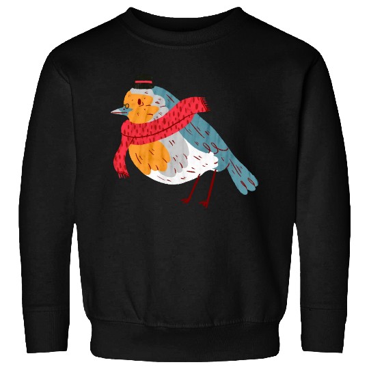 Robin With a Scarf Sweatshirts