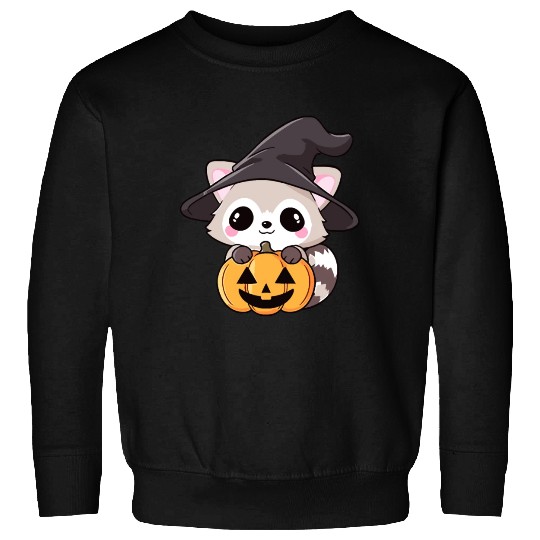 Cute Halloween raccoon Sweatshirts