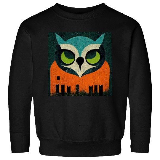 Mod Owl: Teal-Headed Owl Sweatshirts