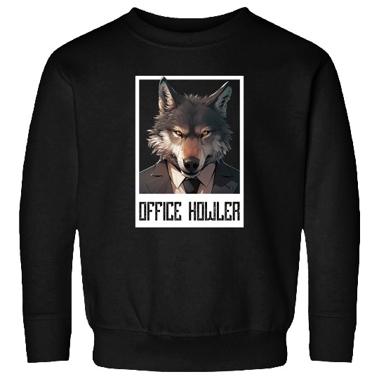 Office Howler. Business wolf Sweatshirts
