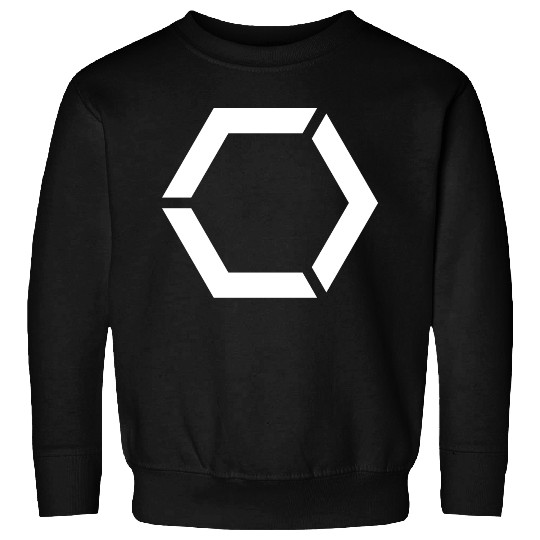 White Hexagon Shape Sweatshirts