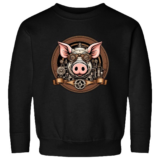 Steampunk Pig / Animal / Old School / Retro Sweatshirts