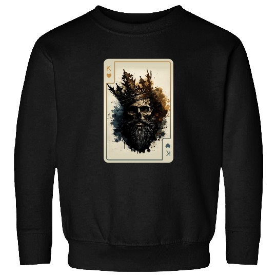 King of Hearts Creepy Card Game Poker Sweatshirts