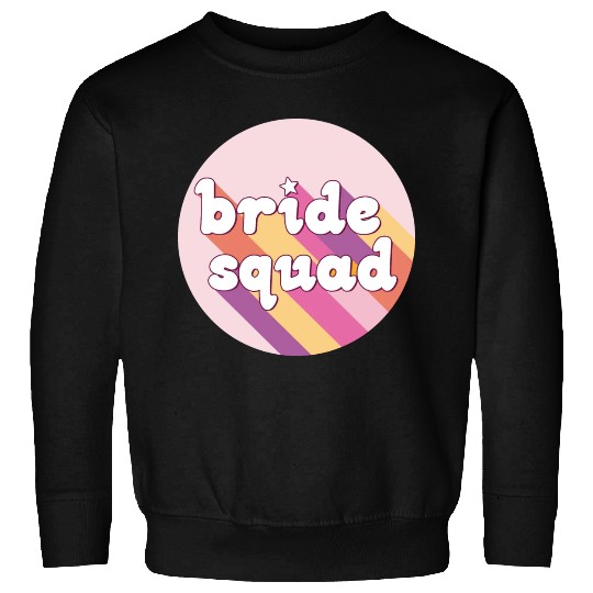 Bride Squad Pink Rainbow Sweatshirts