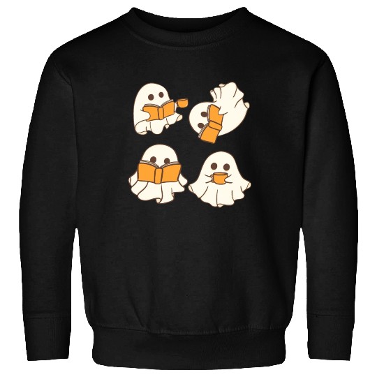 Halloween teacher ghost reading Sweatshirts