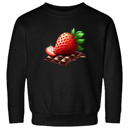 Sweet Temptation: Strawberry Meets Dark Chocolate Sweatshirts