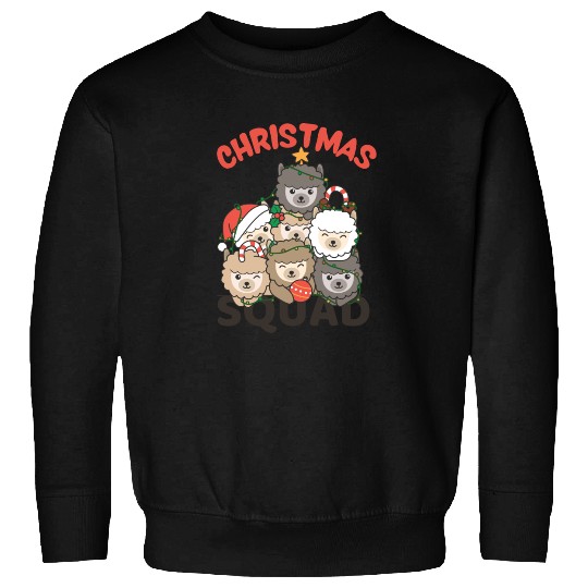 Alpaca Christmas Tree Christmas Squad Alpacas Sweatshirts