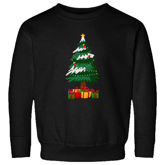 Merry Christmas Tree with Surprise Presents Boxes Sweatshirts