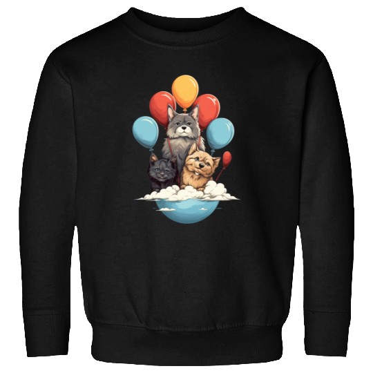 Cats, Dogs & Balloons Sweatshirts