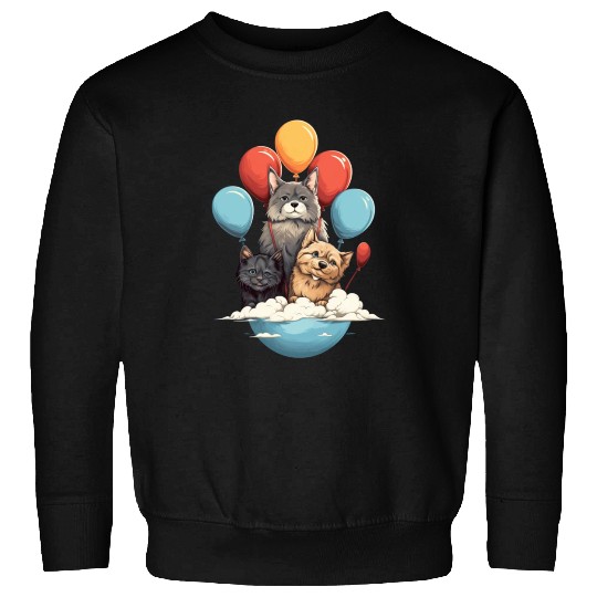 Cats, Dogs & Balloons Sweatshirts