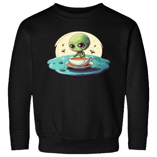 green alien coffee coffee drinker Sweatshirts