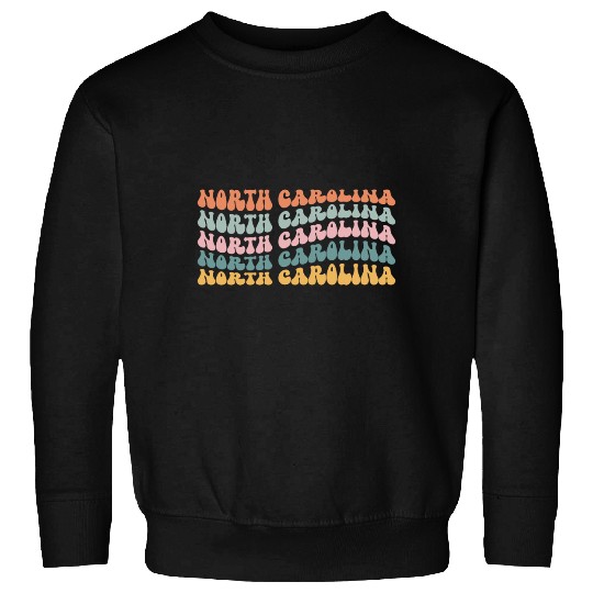 North Carolina State North Carolinian Pride Groovy Sweatshirts