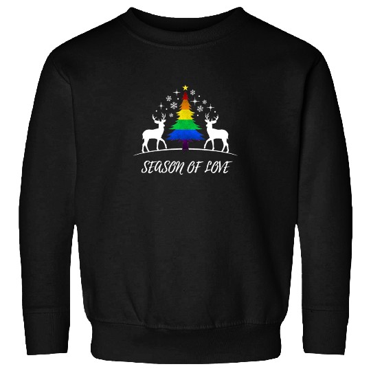 Gay Christmas Tree Gay Couple Season Of Love Sweatshirts