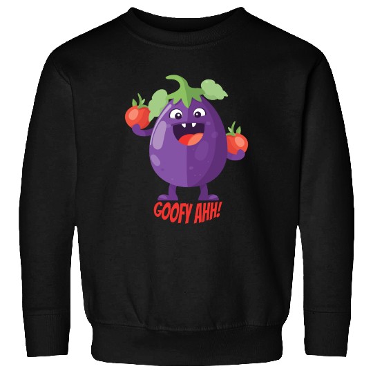Eggplant Tomato Party Goofy Ahh Sweatshirts