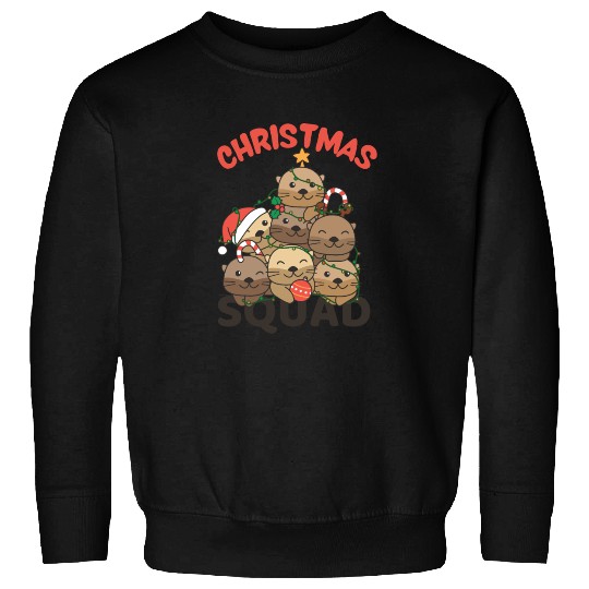 Otter Christmas Tree Christmas Squad Otter Sweatshirts