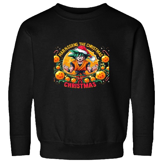 Funny Goku Christmas festival Sweatshirts