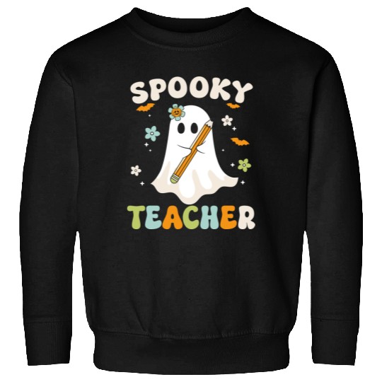 Spooky Teacher Halloween Spooky Ghost Sweatshirts