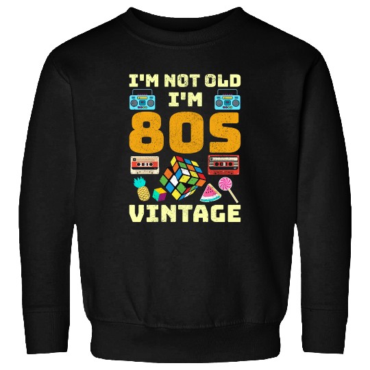 80s Vintage Vibes - Retro Design with Neon Colors Sweatshirts