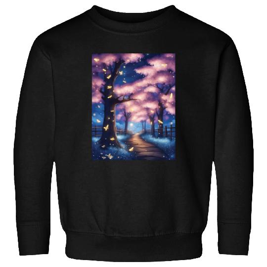 Fireflies In Cherry Blossom Trees Sweatshirts
