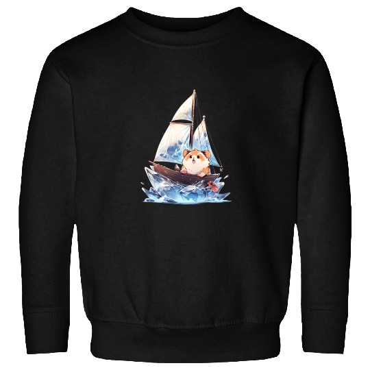Ice Sailing Hamster Ice Sailor Ice Boating Sweatshirts