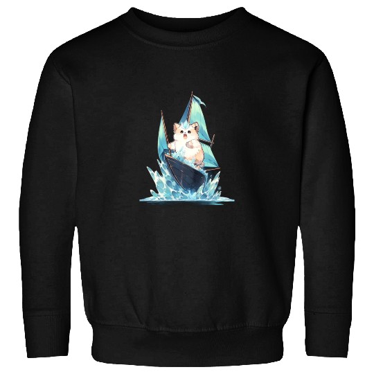 Ice Sailing Hamster Ice Sailor Ice Boating Sweatshirts