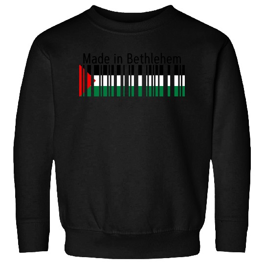 Made in Bethlehem Barcode Palestine Flag for Pales Sweatshirts