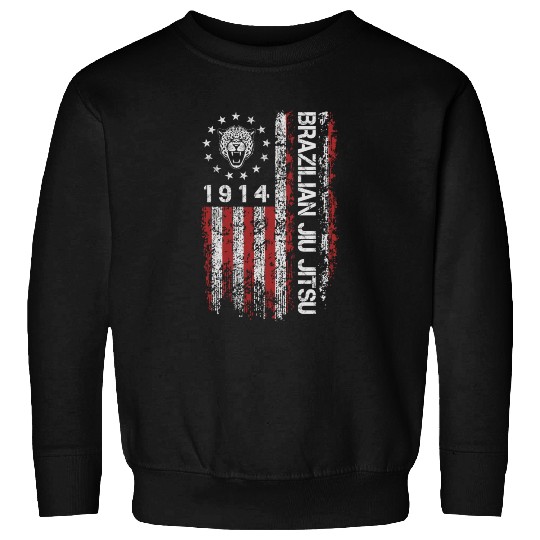 Brazilian Jiu Jitsu 1914 America flag gift Sweatshirts