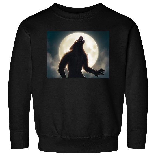 Werewolf standing in front of the moon Sweatshirts