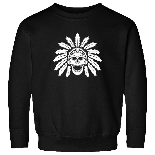 Indigenous Native American Skull Skull Head Sweatshirts