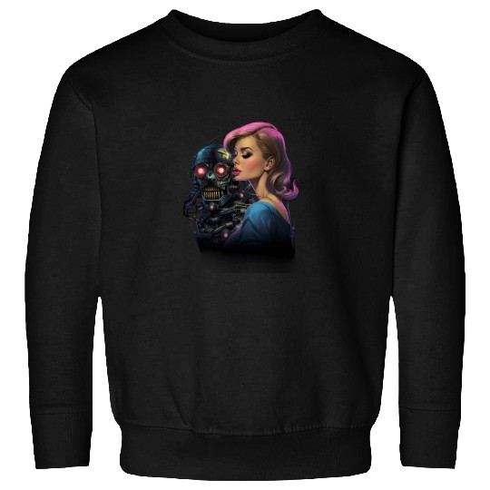 Pinup Girl Vintage Robot Robotics Sweatshirts