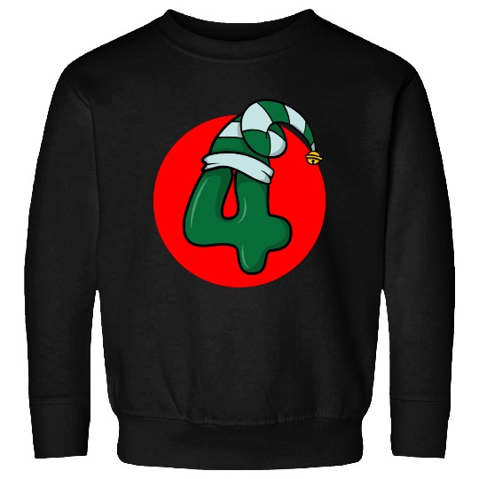 4th Birthday Gift - Merry Christmas Number Four Sweatshirts