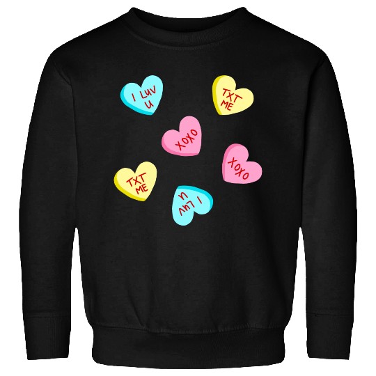Sweet Candy Hearts Valentines Day Sweatshirts
