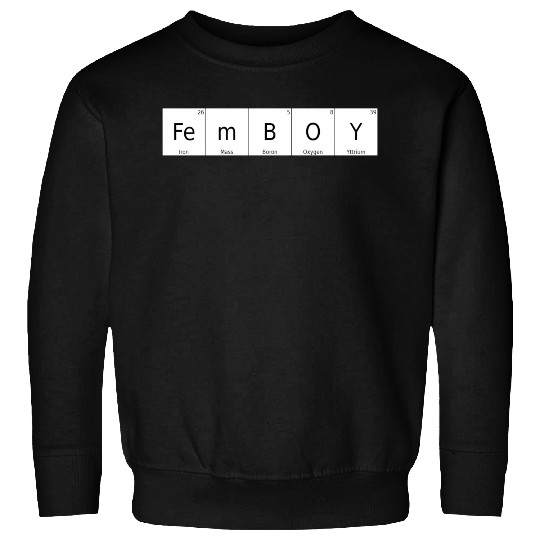 Periodic Table Chemical Element Femboy Bigender Si Sweatshirts