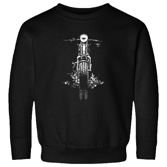 Retro Ride: Vintage Hand-Painted Motorcycle Design Sweatshirts