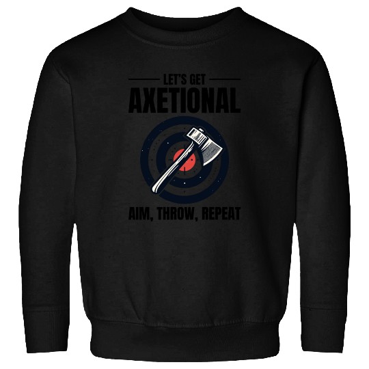 Axetional Axe Throwing Bullseye Aim Throw Repeat Sweatshirts