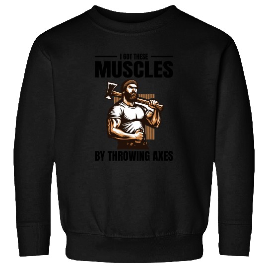 Muscle-Forged Mastery: Lumberjack's Axe Throwing Sweatshirts