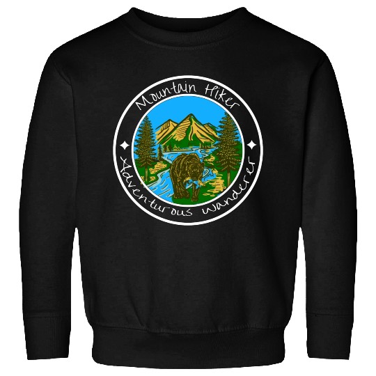 Mountain Hiker Bear Wilderness Sweatshirts