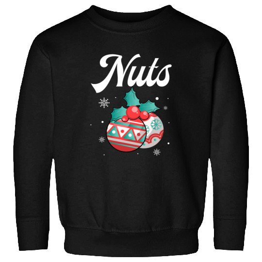 Christmas Nuts Santa Snowflakes Candy Canes Winter Sweatshirts
