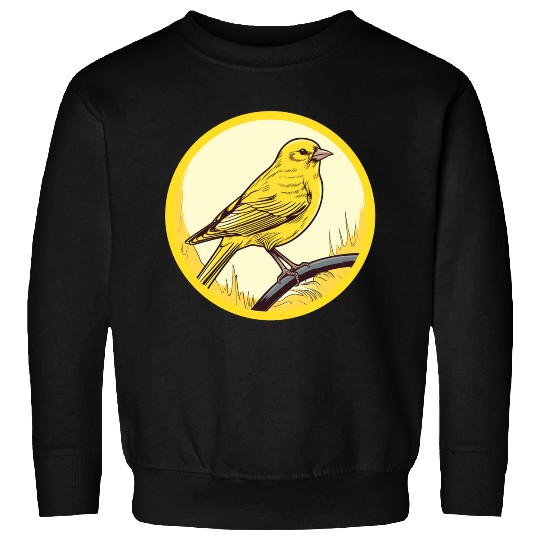 yellow Canary in a circular shape Sweatshirts