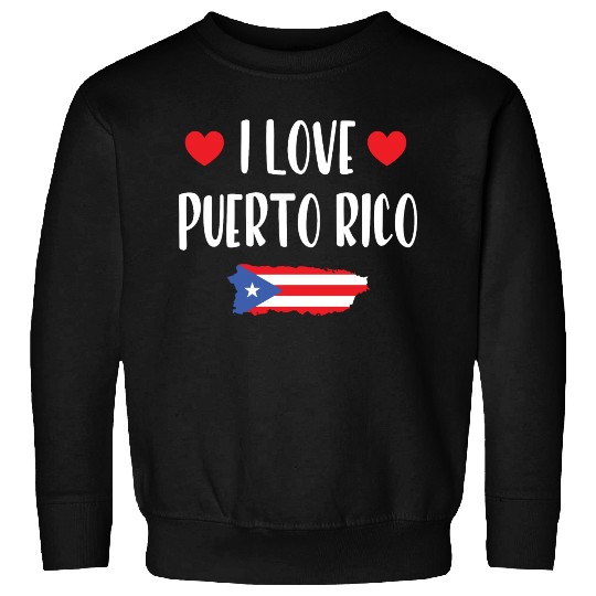 I Love Puerto Rico pride heart Sweatshirts