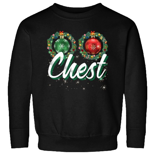 Chest Nuts Christmas Couple Funny Matching Sweatshirts