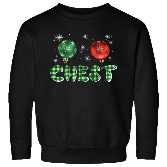 Chest Nuts Christmas Couple Funny Matching Sweatshirts