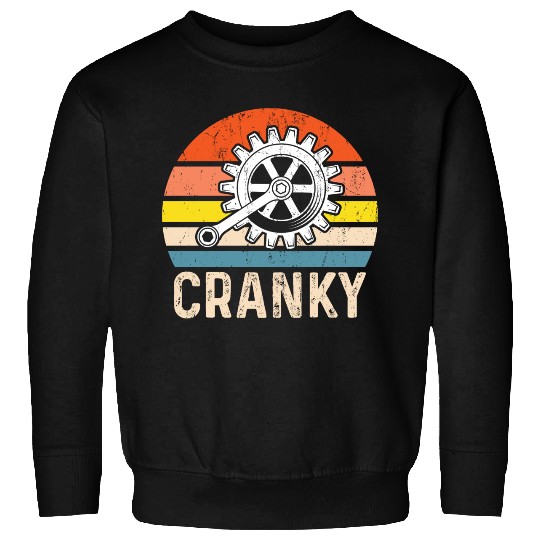 Cranky Vintage Sun funny Bicycle Lovers Sweatshirts
