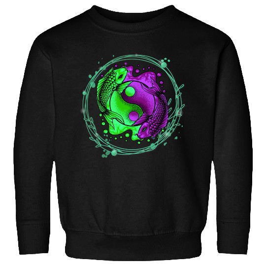 Yin Yang Yoga Japanese Koi Fish Sweatshirts